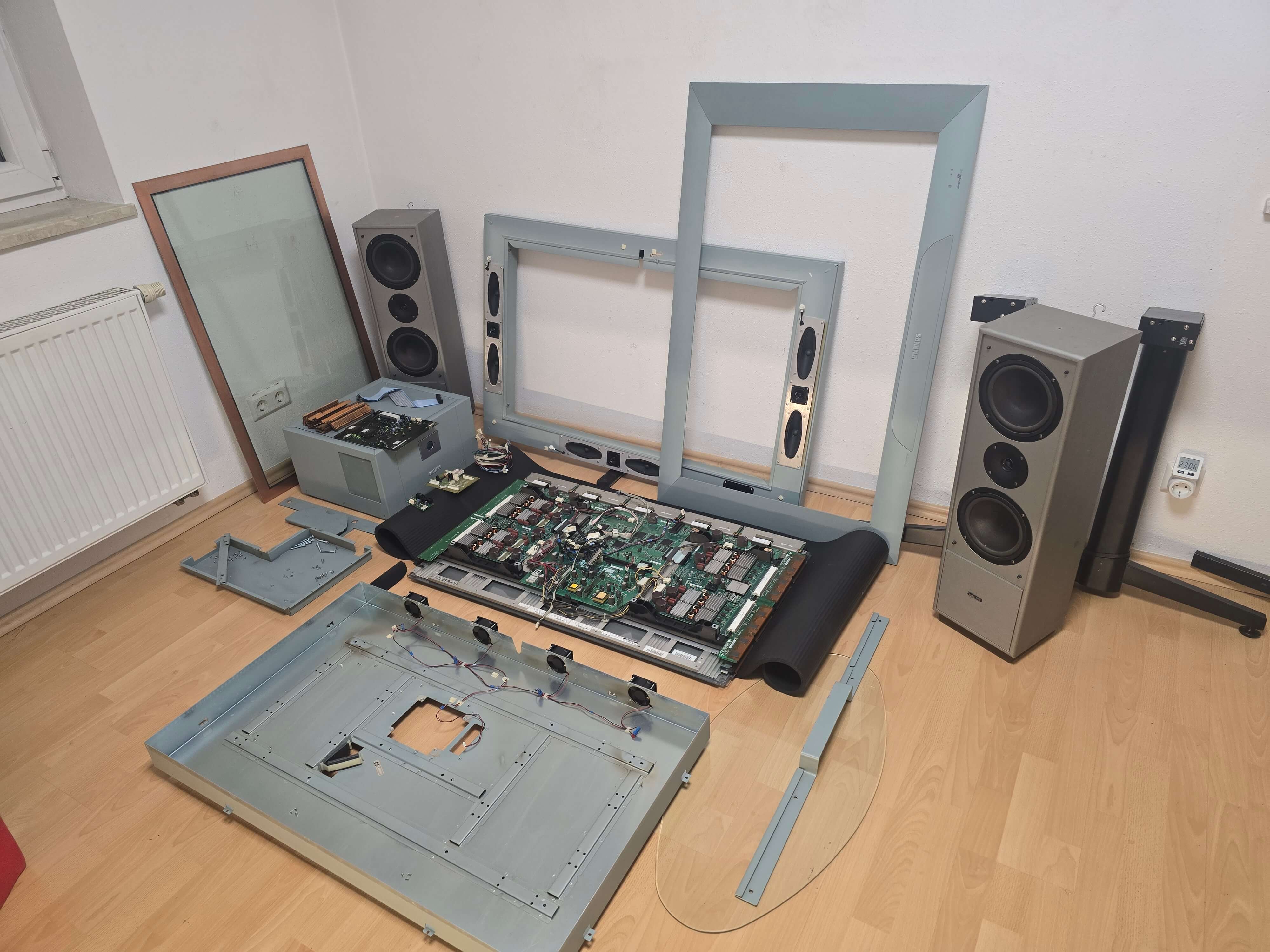 Disassembled TV Chassis